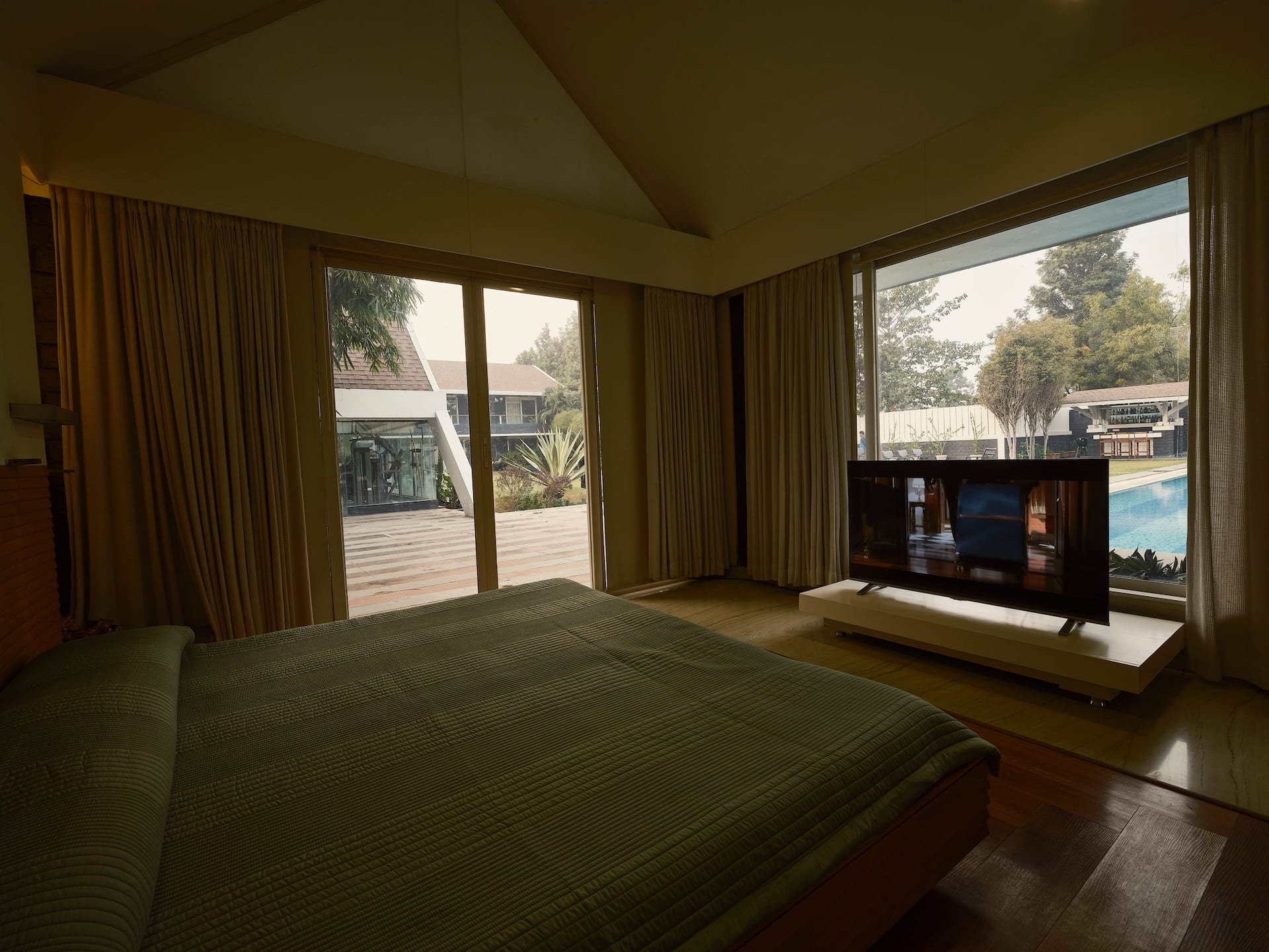 The Pool Side Garden View at RB Villa Indore